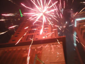 春節の花火2011