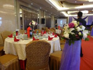 上海での婚礼会場の様子