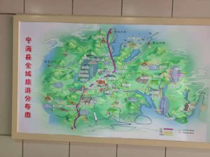寧海県の観光地図