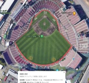 宮城球場のグラウンド全体