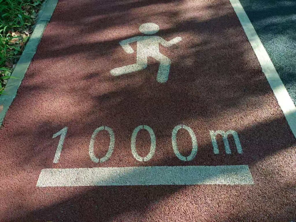 長寧緑道の距離表示