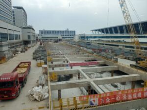 建設中の連絡鉄道の駅